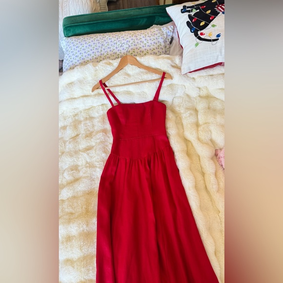 Reformation Red Midi Dress - Picture 9 of 13